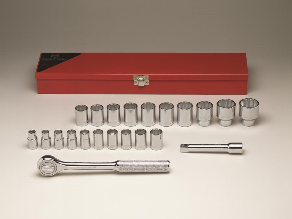 Wright Tool 1/2 In. Dr 22 pc. 12 pt Metric Socket Set - Flockneti