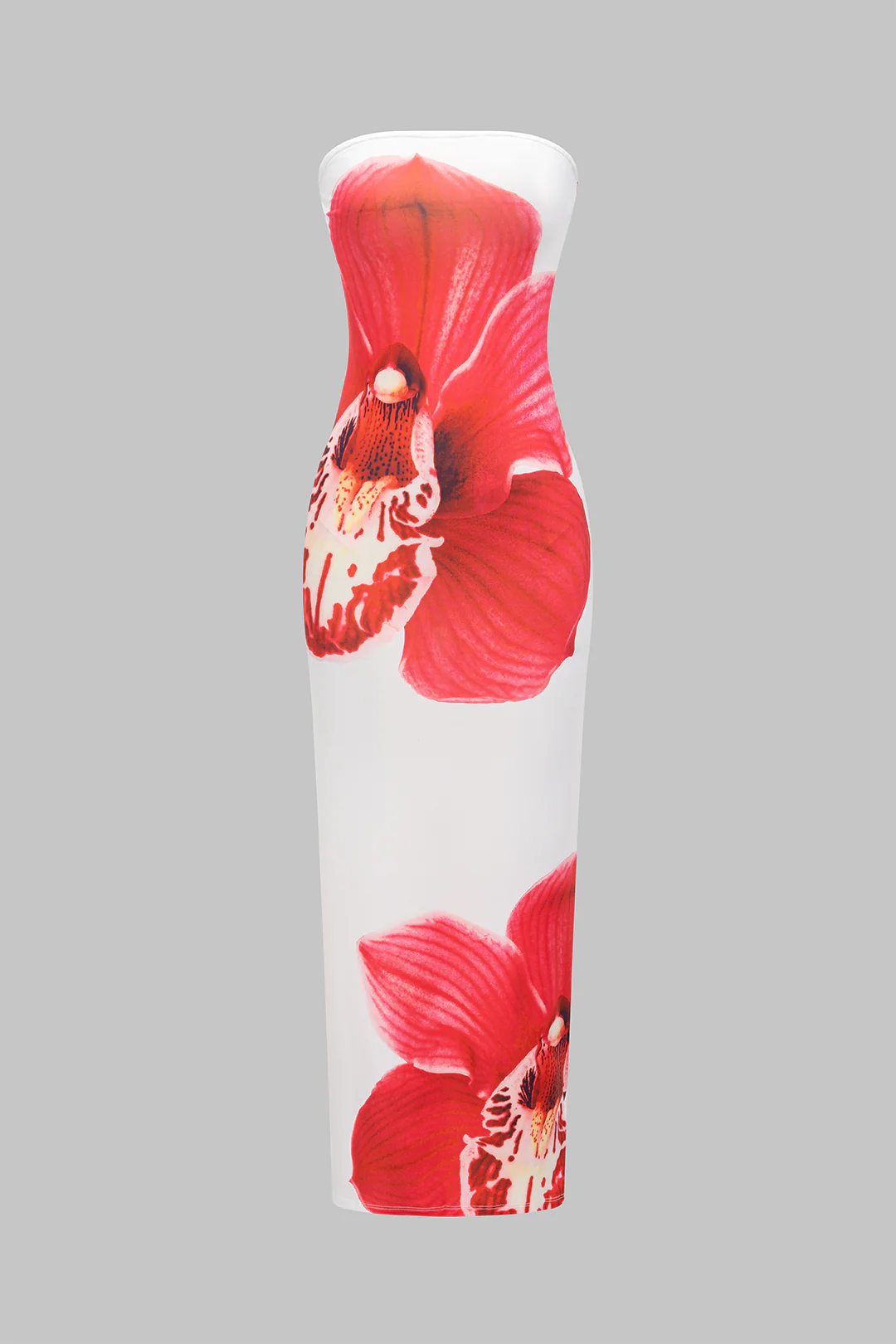 Floral Print Strapless Maxi Dress - Flockneti