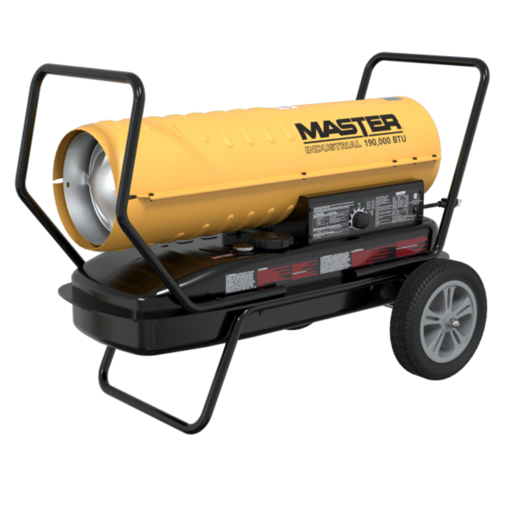 Master Industrial Forced Air Heater 190000 BTU Kerosene Diesel with Thermostat - Flockneti