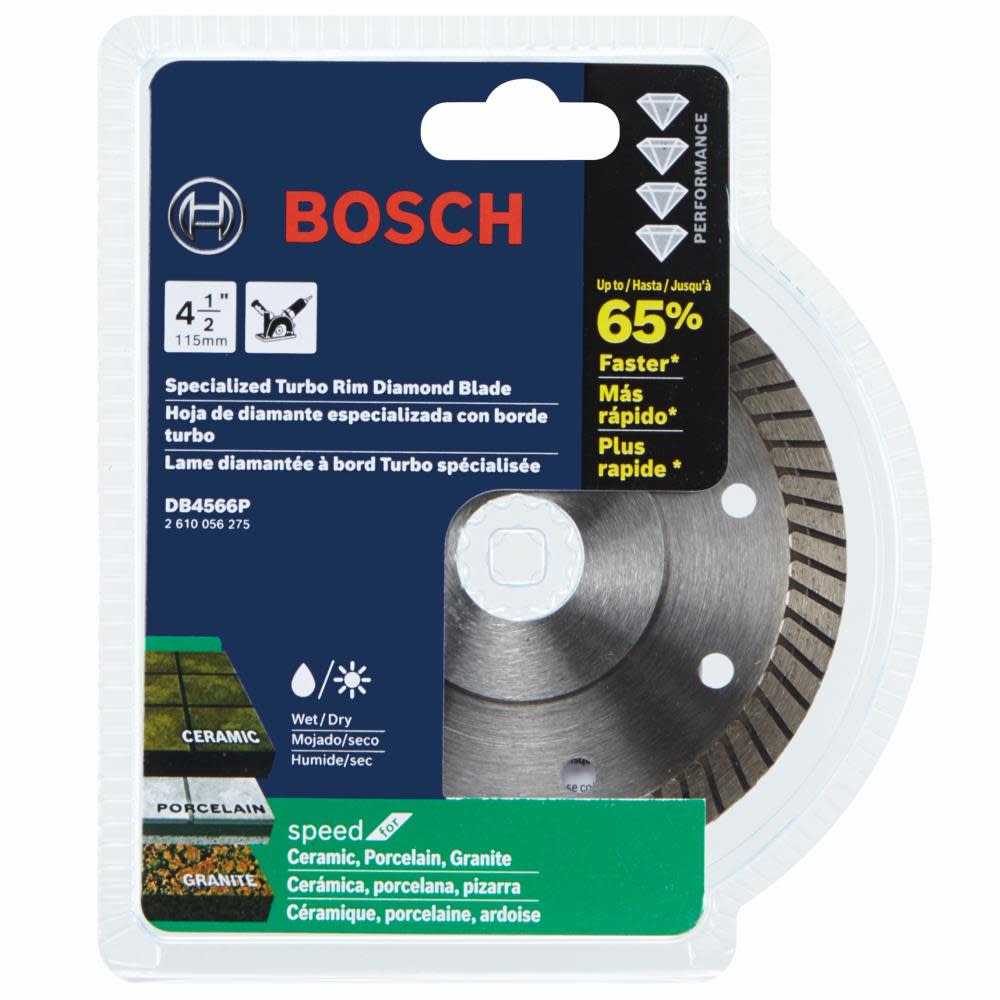 Bosch 4 1/2″ Specialized Turbo Rim Diamond Blade for Porcelain - Flockneti