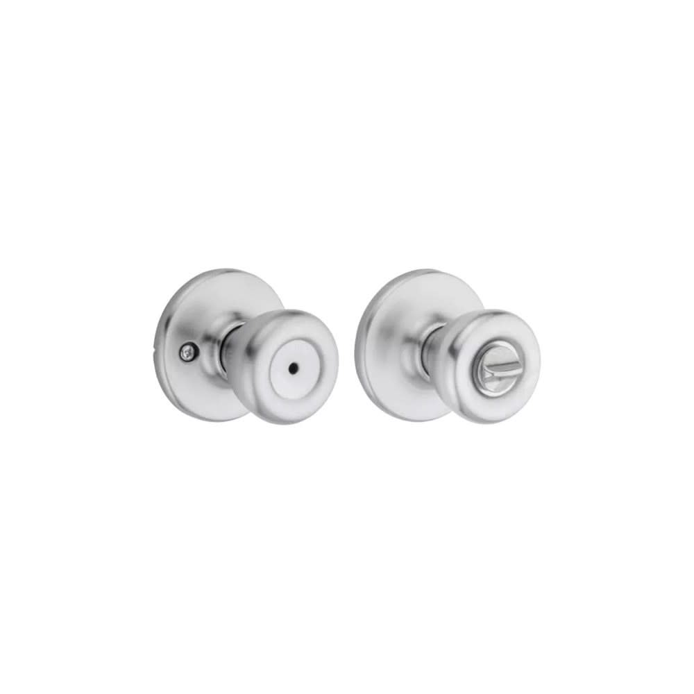 Kwikset Satin Chrome Bed/Bath Tylo Privacy Door Knob Set - Flockneti
