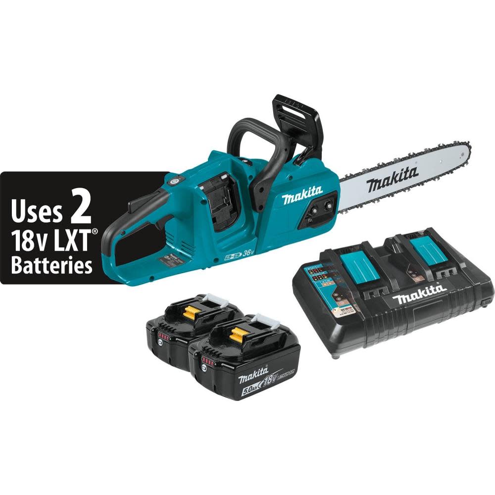 Makita 18V X2 (36V) LXT Lithium-Ion Brushless Cordless 14″ Chain Saw Kit (5.0Ah) - Flockneti