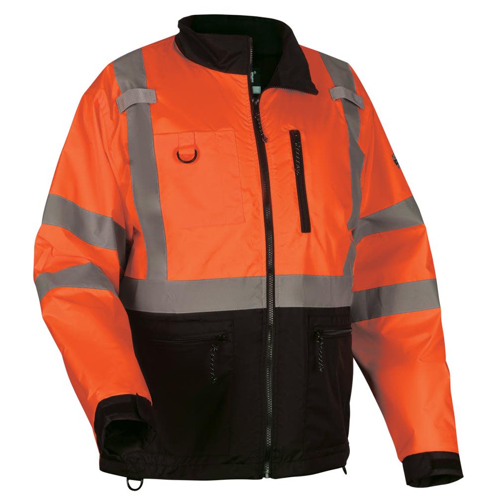 Ergodyne GloWear 8351 Jacket Windbreaker Water Resistant Orange Hi Vis Medium - Flockneti