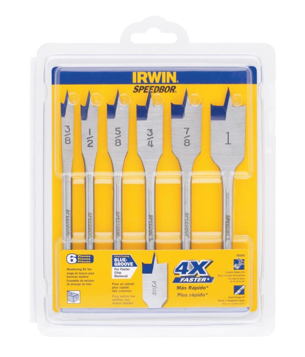 Irwin Flat Bit 6 piece Set Pouched - Flockneti