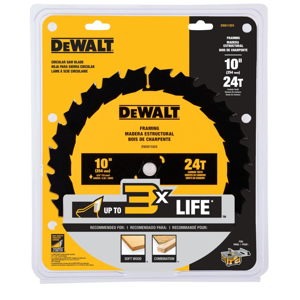 DEWALT Circular Saw Blade 10″ 24T - Flockneti
