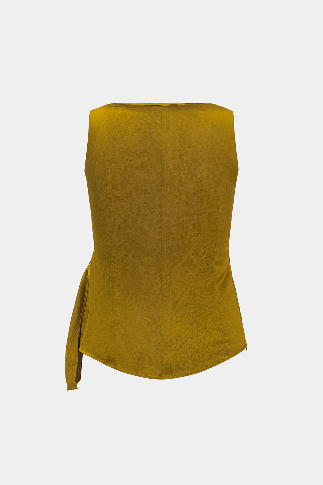 Satin Ruched Twist Knot Tank Top - Flockneti