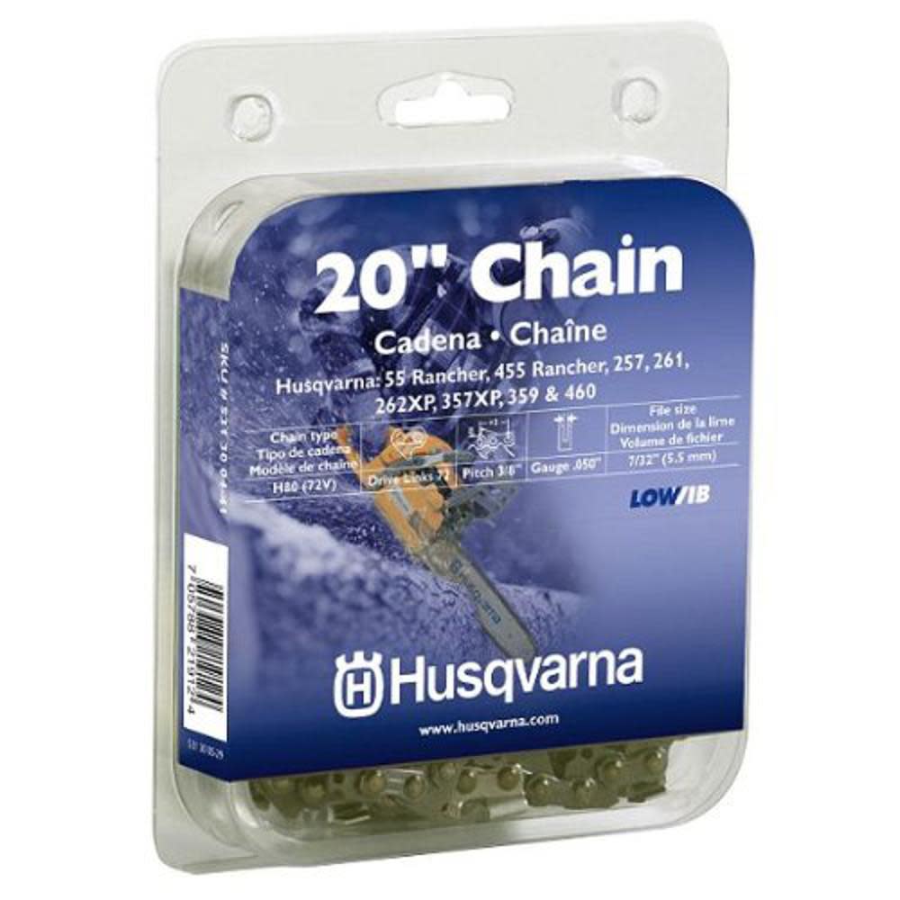 Husqvarna H80-72 20″ Replacement Chain – 3/8″ Pitch and .050″ Gauge - Flockneti