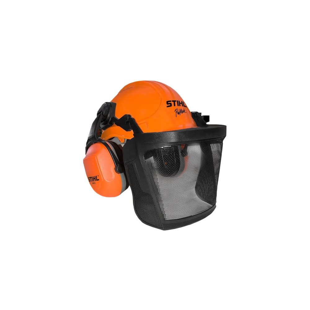 Stihl Pro Mark Orange Helmet System - Flockneti