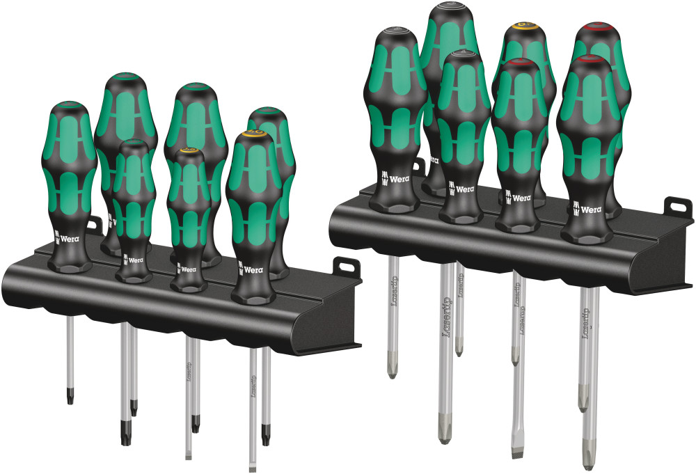 Wera Tools 12pc Kraftform Big Pack 300 Lasertip Screwdriver Set - Flockneti