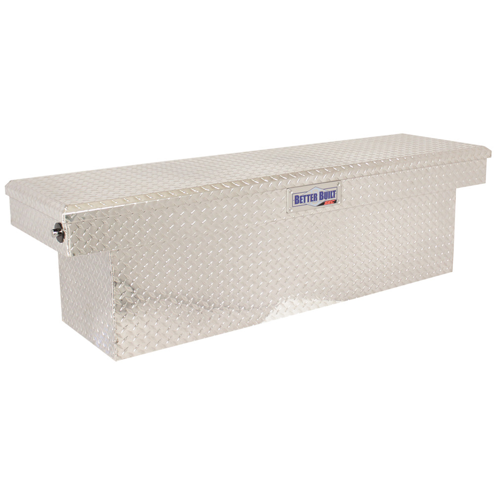 Better Built 71″ Push Button Saddle Truck Tool Box DEEP BRITE ALUMINUM - Flockneti