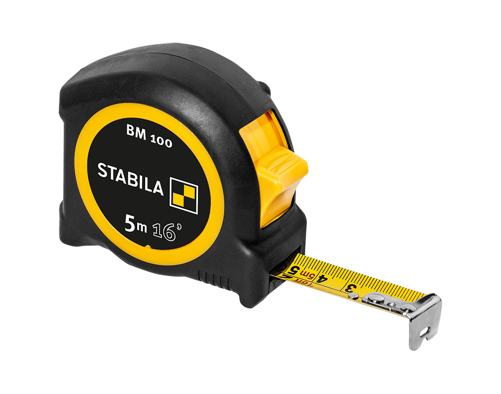 Stabila Tape Measure BM 100 5M 16 Feet CM+Inch - Flockneti