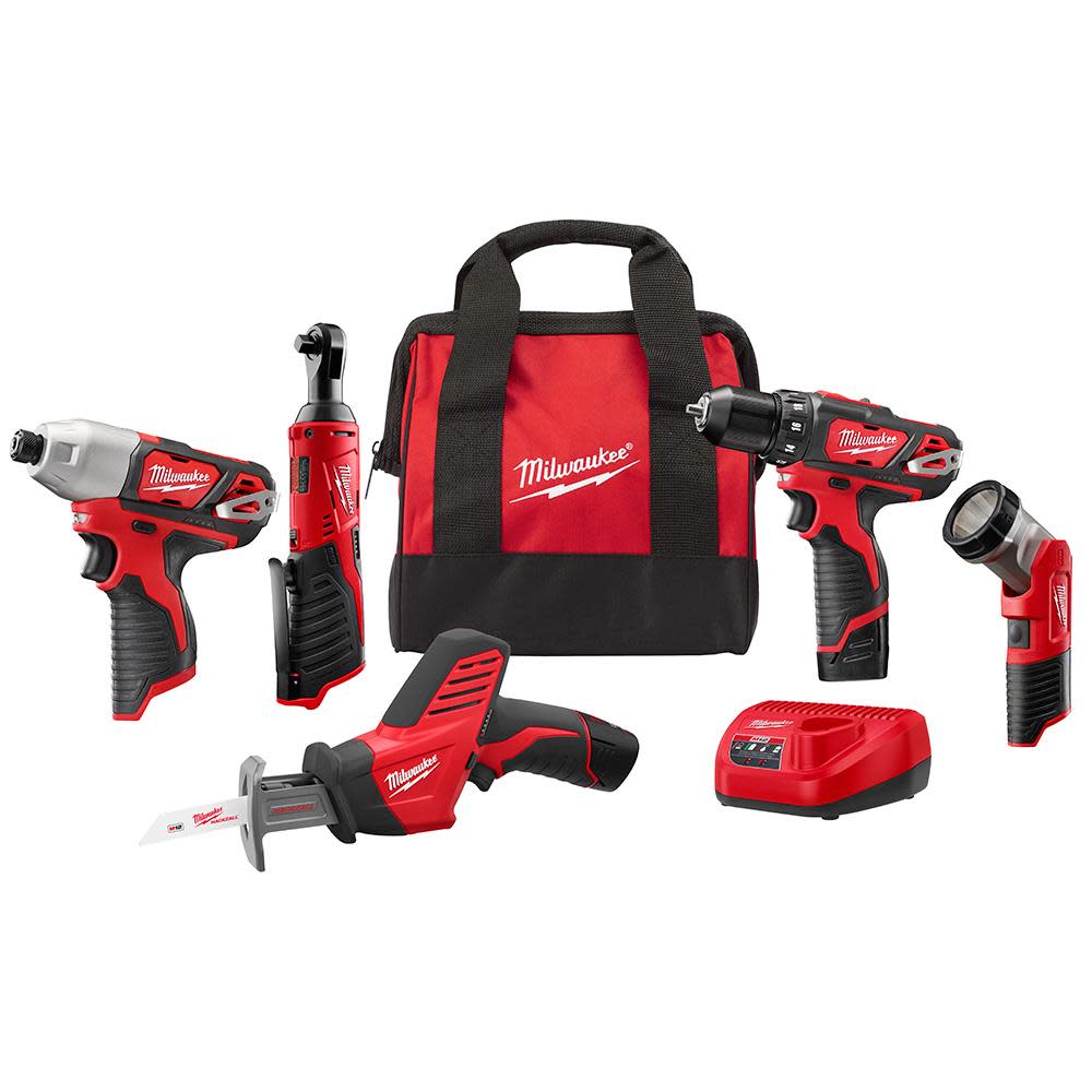 Milwaukee M12 5 Tool Combo Kit - Flockneti