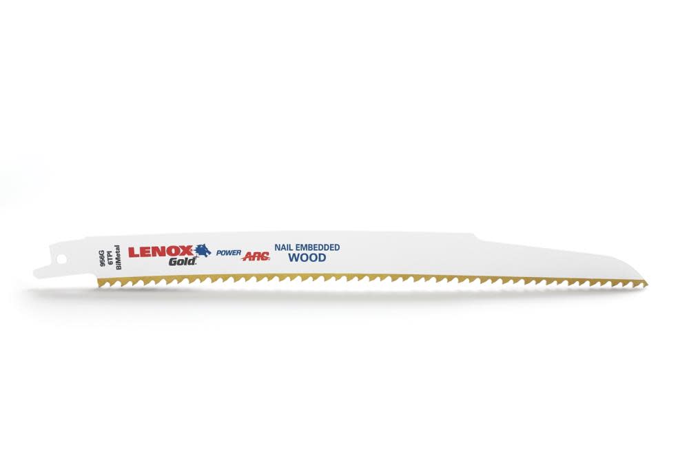 Lenox 9 In. 6 TPI Gold Arc Power Curved Reciprocating Saw Blade 5 pk. - Flockneti