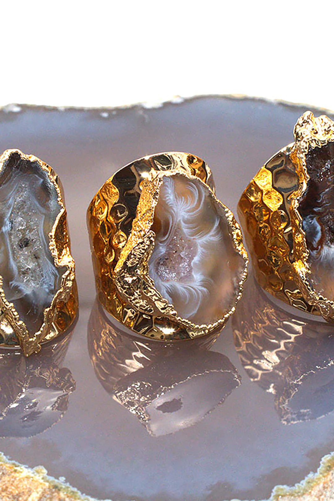 Agate Crystal Cave Ring - Flockneti