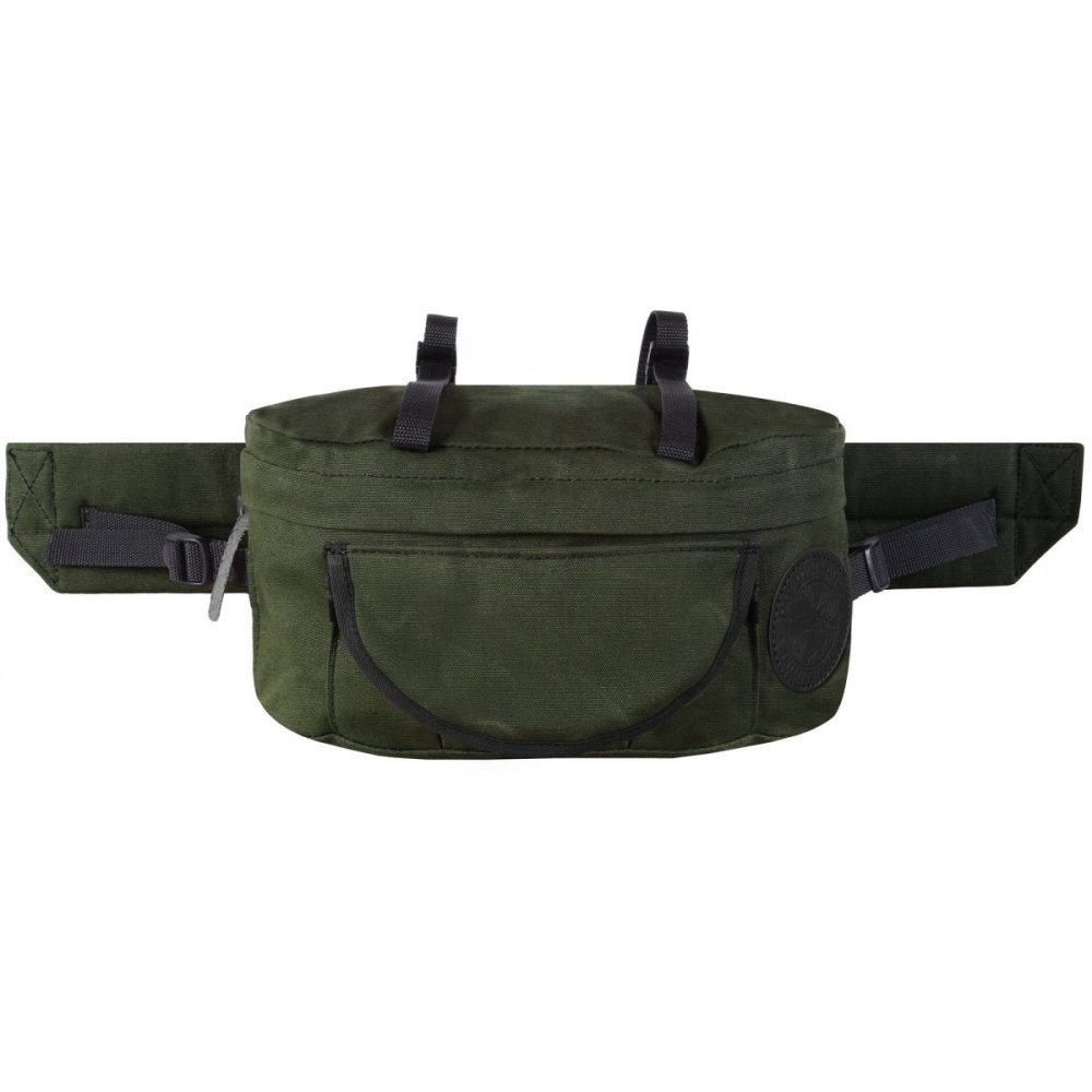 Duluth Pack 9 Liter Capacity Wax Olive Drab Canvas Lumbar Pack - Flockneti