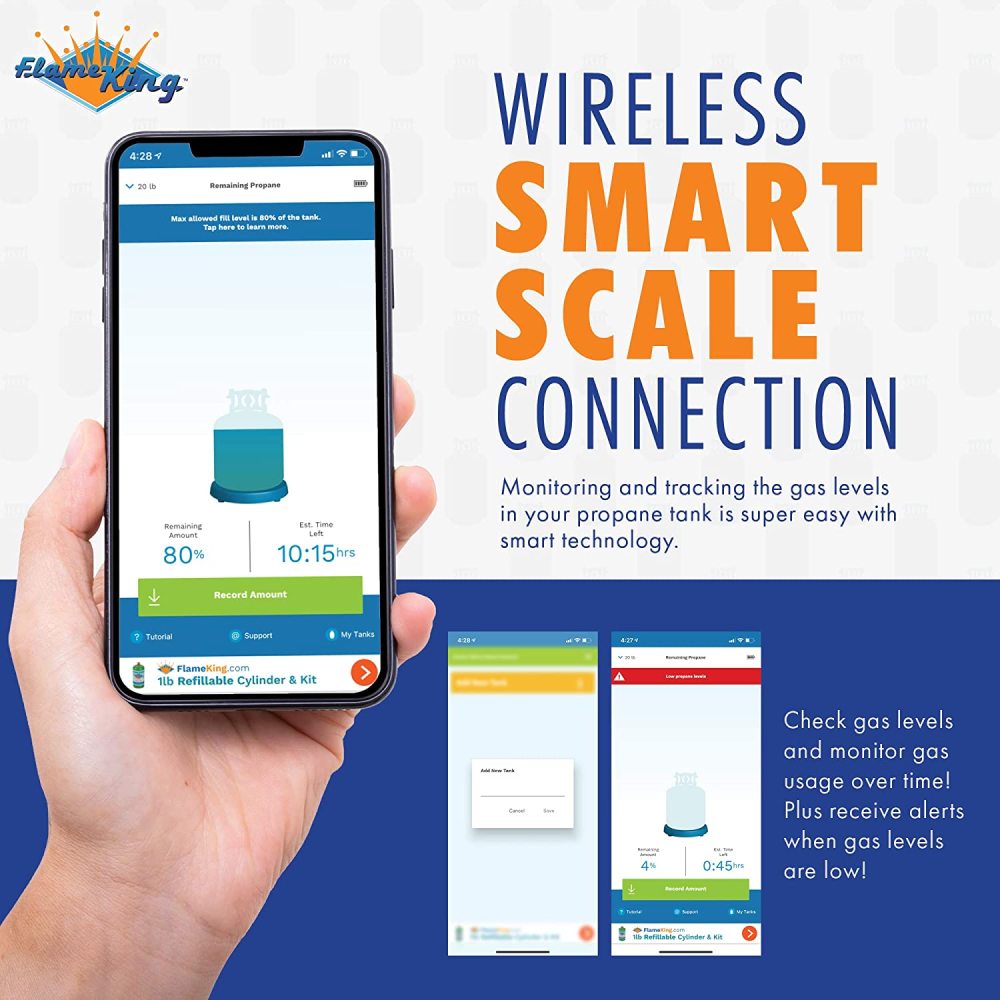 Flame King Propane Tank Scale Smart Wireless - Flockneti
