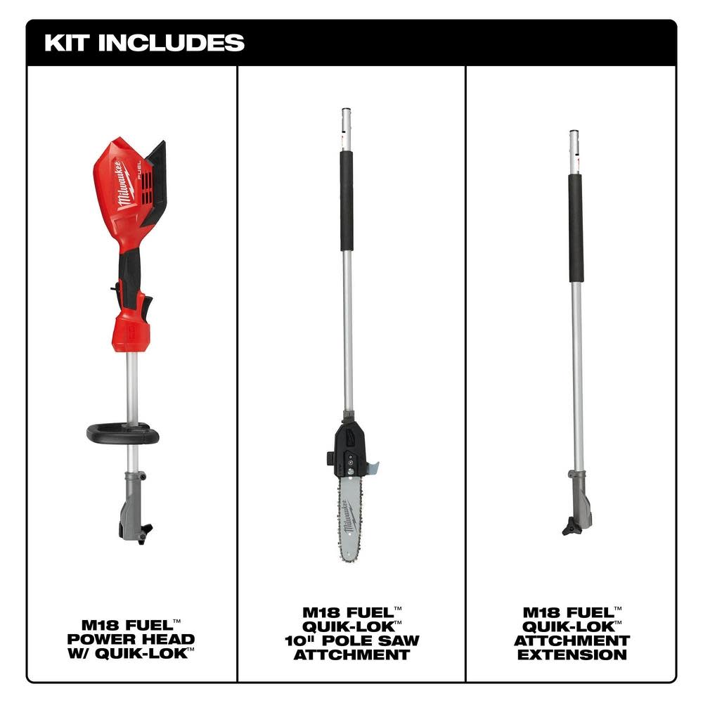 Milwaukee M18 FUEL 10″ Pole Saw with QUIK LOK Reconditioned Bare Tool - Flockneti