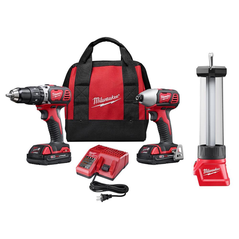 Milwaukee M18 Cordless Lithium Ion 2 Tool Combo Kit with Lantern - Flockneti