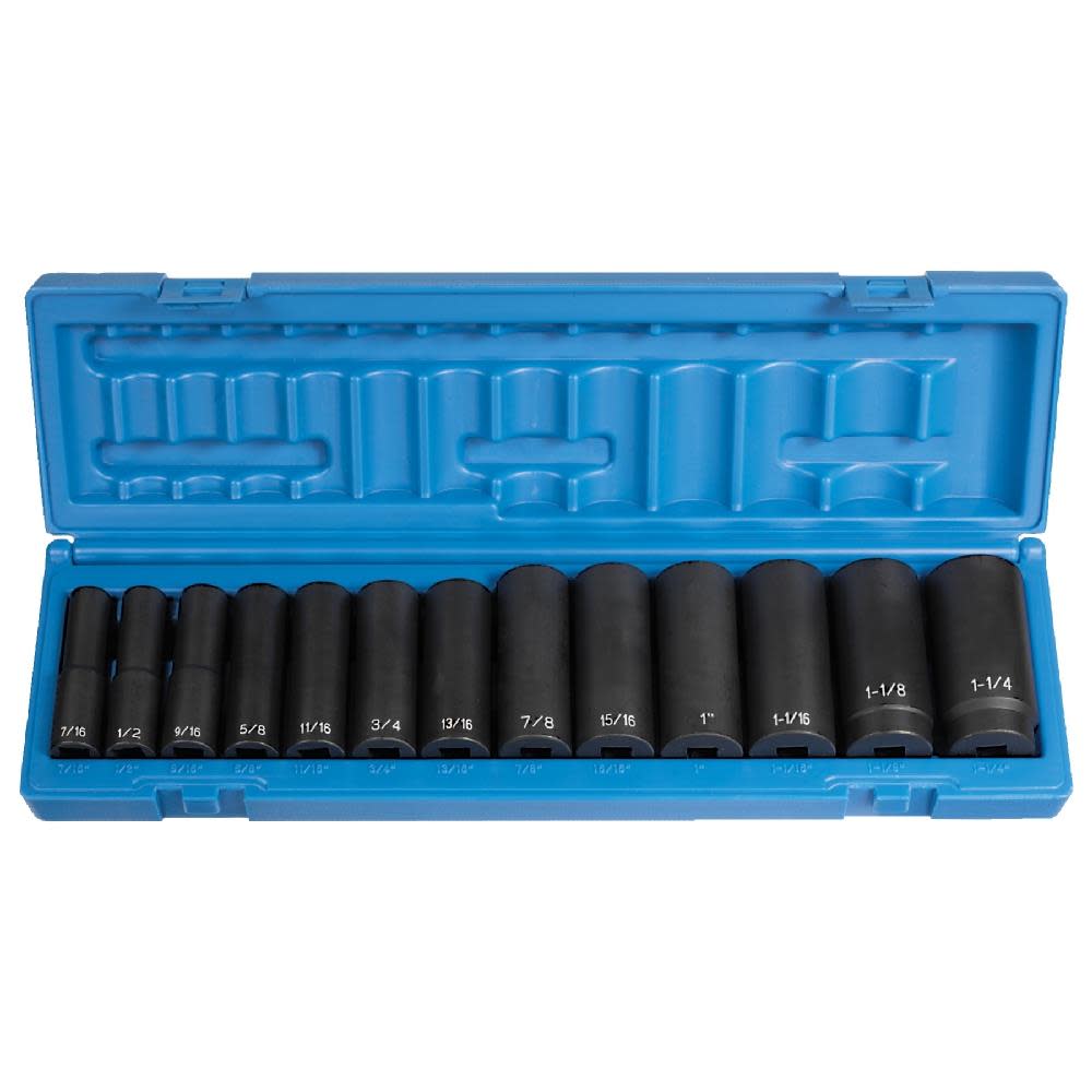 Grey Pneumatic 1/2″ Drive 13 Piece Deep Set - Flockneti