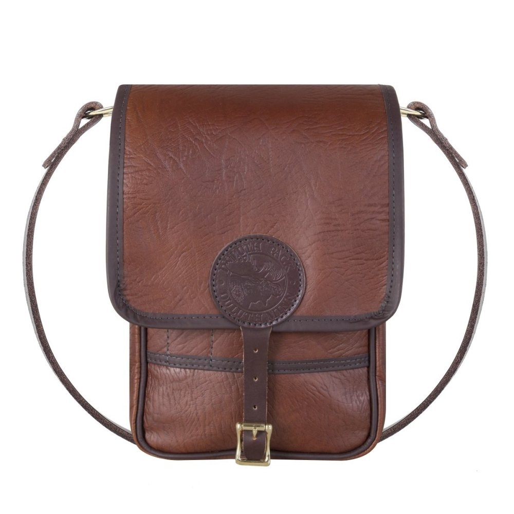 Duluth Pack 6 Liter Capacity Brown Trim Bison Leather Haversack - Flockneti