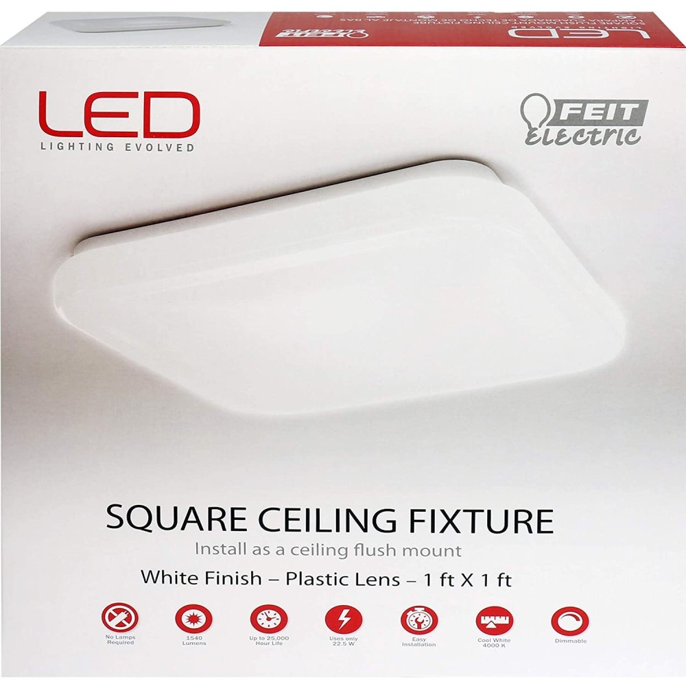 Feit Electric 120V 22.5W 1540 Lumens LED Ceiling Light Fixture - Flockneti