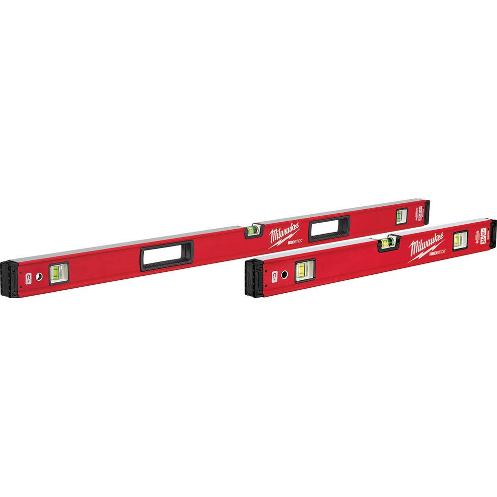 Milwaukee 24 in./48 in. REDSTICK Magnetic Box Level Set - Flockneti