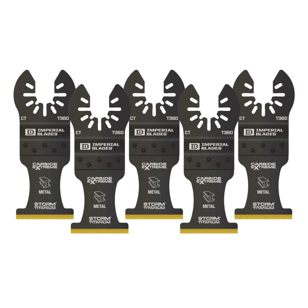 Imperial Blades One Fit 1-3/8″ Carbide Extreme Storm Titanium Metal Blade 5PC - Flockneti