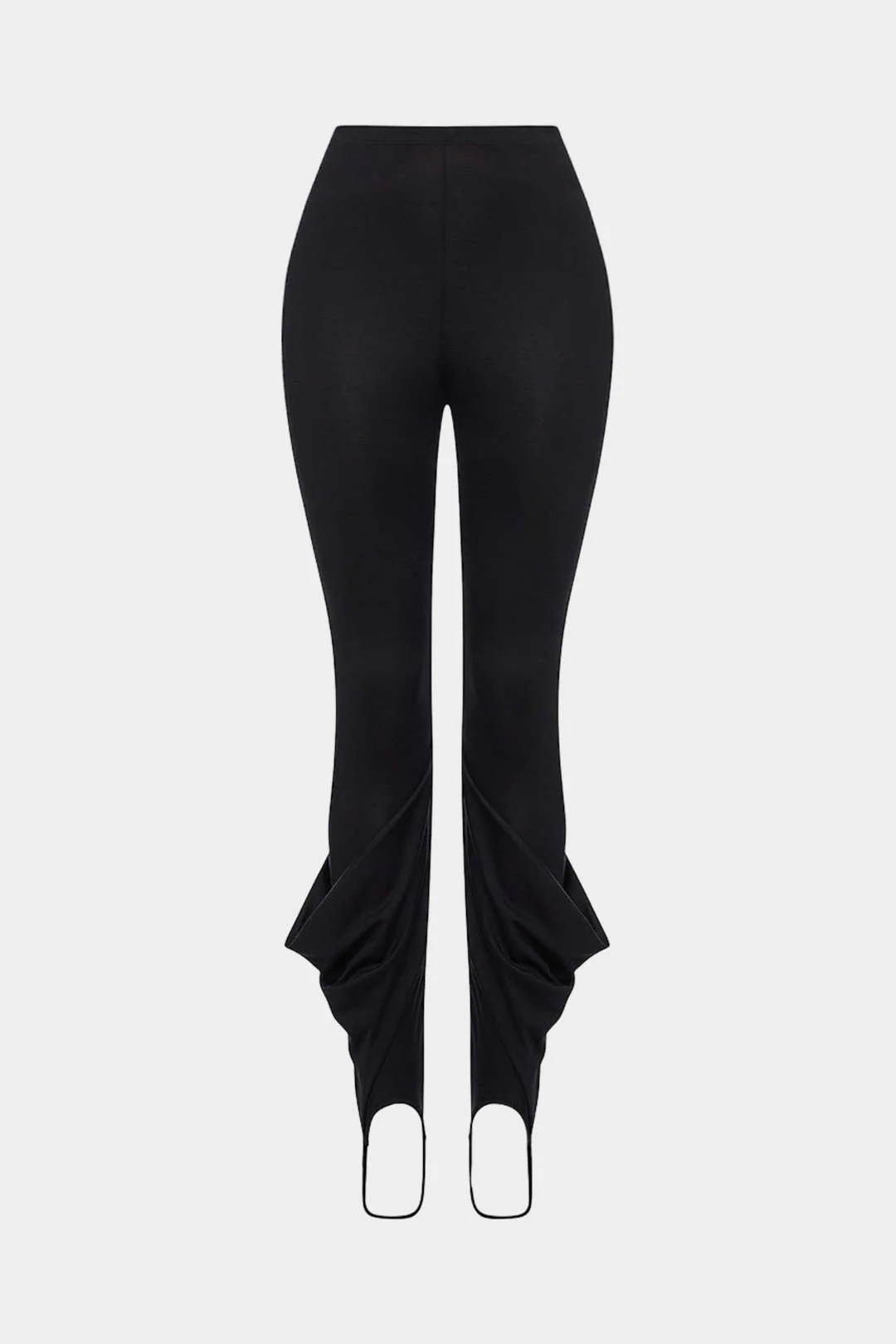 Solid Ruched Stirrup Pants - Flockneti