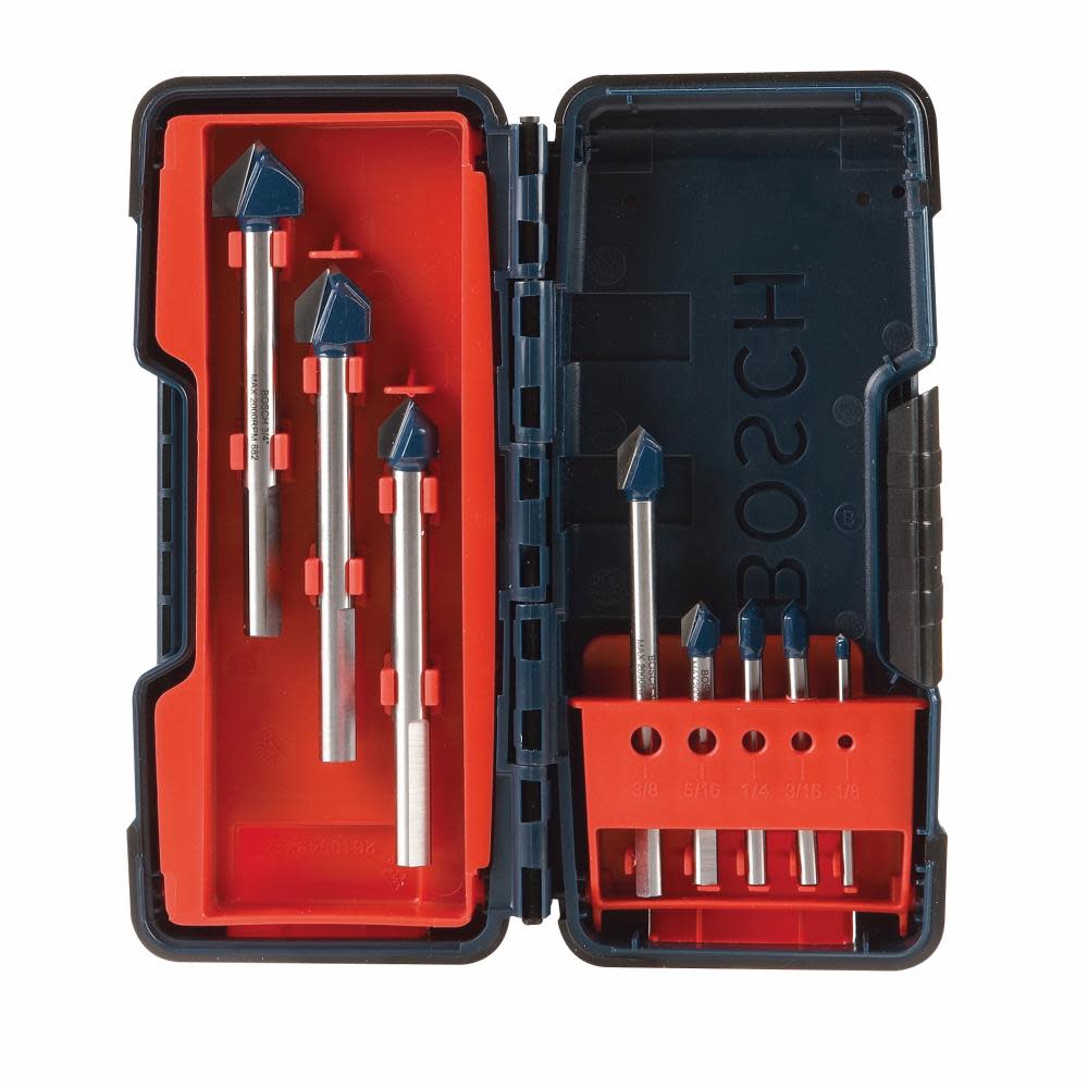 Bosch 8 pc. Glass and Tile Bit Set - Flockneti