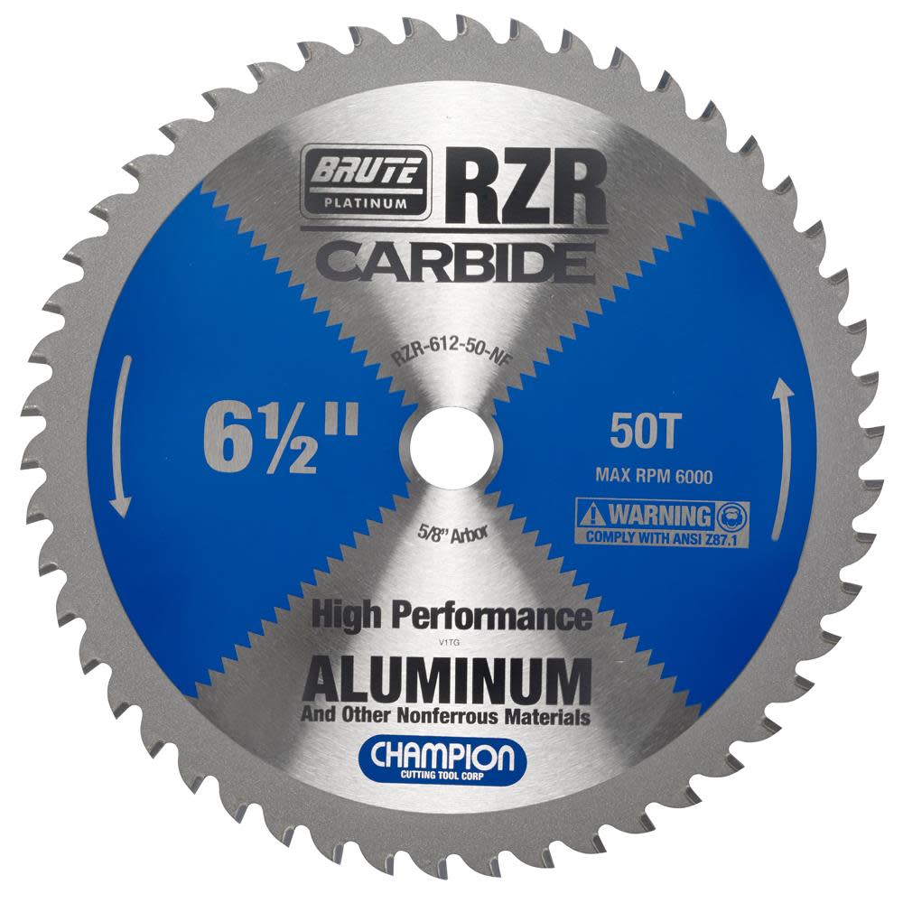 Champion Cutting Tool Brute Carbide Tipped Circular Saw Blade 6-1/2 In (aluminum/non-ferrous cutting) - Flockneti