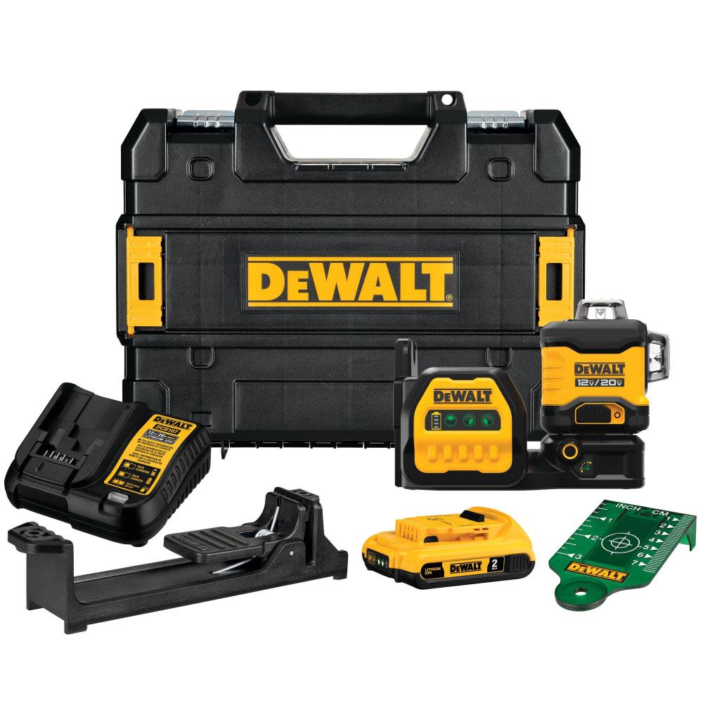 DEWALT 20V 3 x 360 Green Laser with Battery and Charger - Flockneti