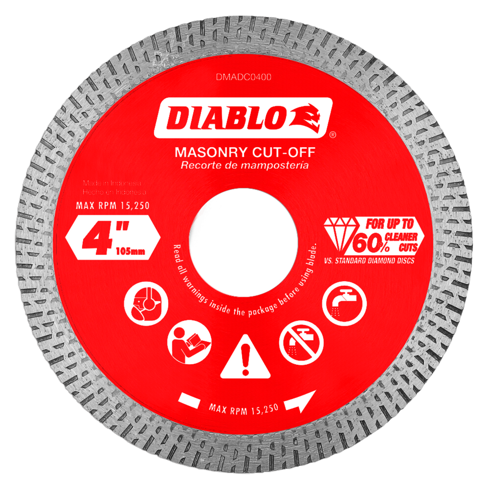 Diablo Tools 4″ Diamond Continuous Rim Cut-Off Discsfor Masonry - Flockneti