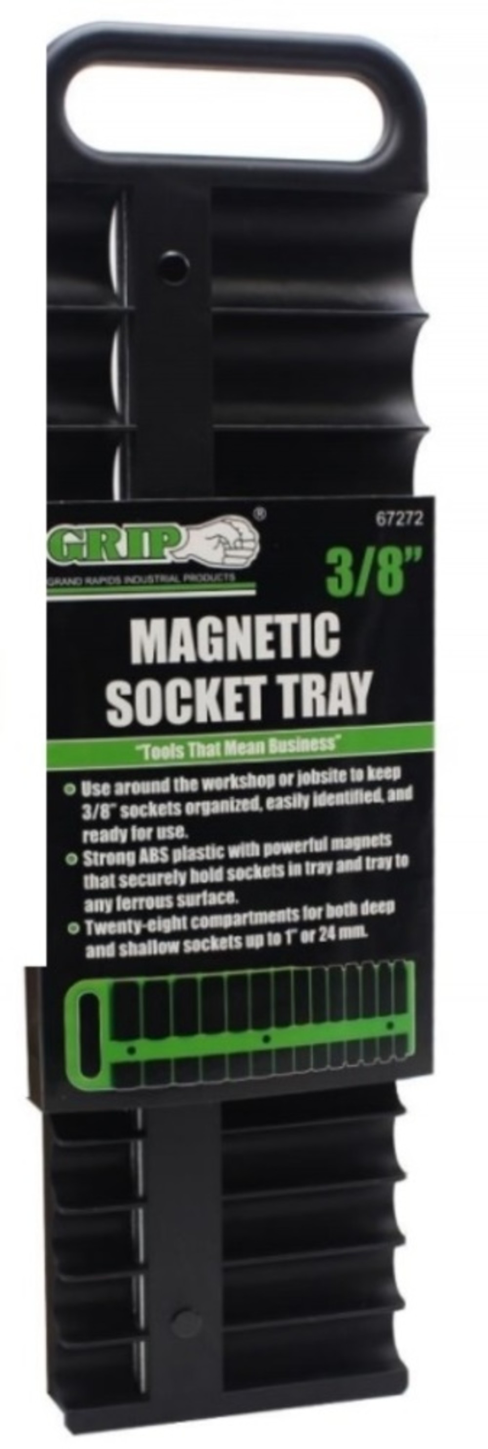 Grip On Tools 3/8″ Magnetic Socket Tray - Flockneti