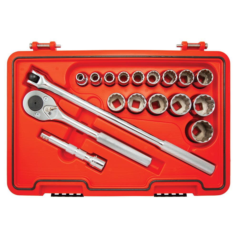 Proto Socket Set 1/2 DR 18pc SAE 12pt - Flockneti