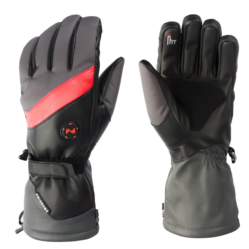 Mobile Warming Slope Style Heated Gloves Unisex 7.4 Volt Gray Medium - Flockneti