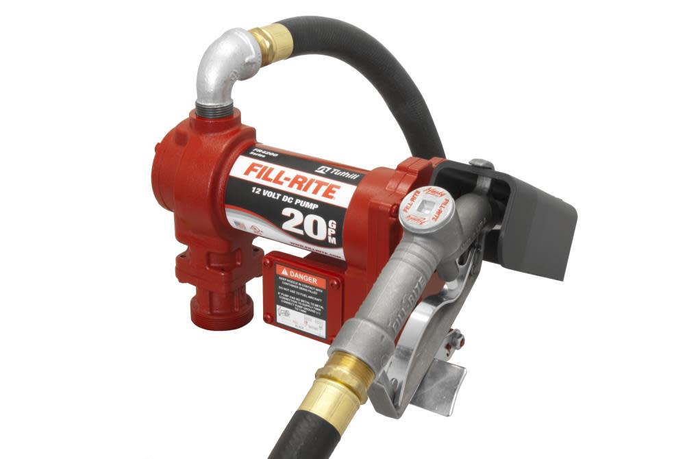 Fill-Rite Fuel Pump Kit 12VDC 20GPM Manual Nozzle Hose - Flockneti