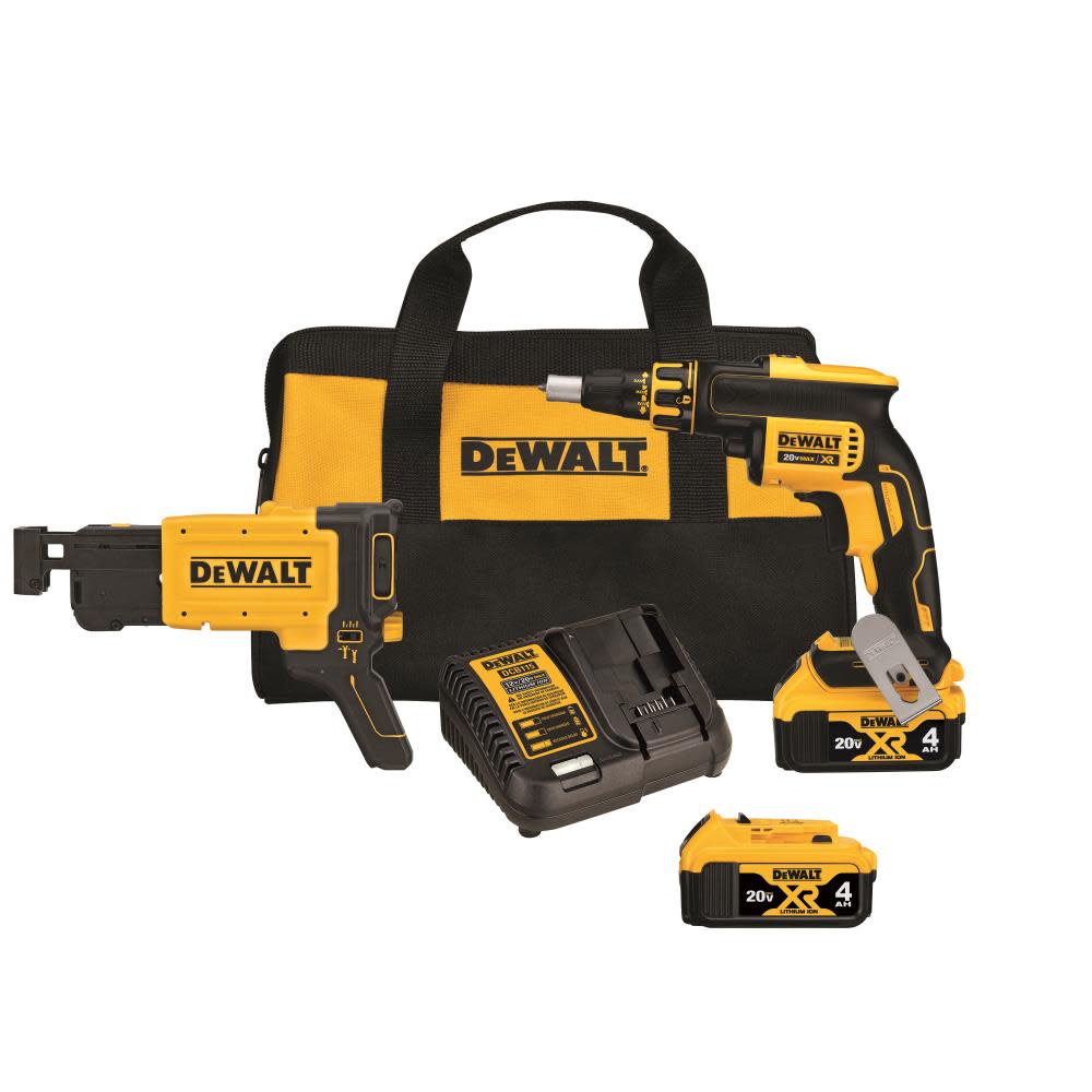 DEWALT Drywall Screw Gun Kit with Collated Drywall Screwgun Attachment Kit - Flockneti