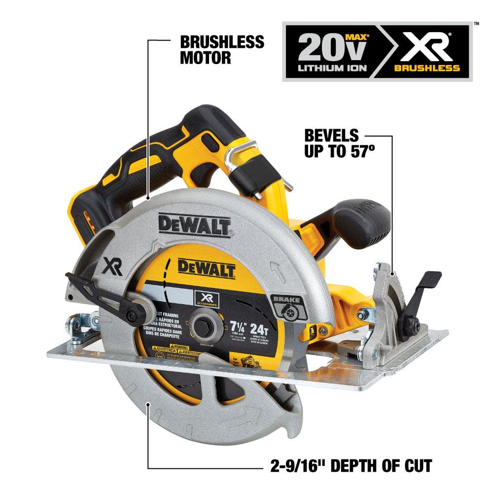 DEWALT 20V MAX 7 1/4 Circular Saw & 4.5″ Angle Grinder Kit Bundle - Flockneti