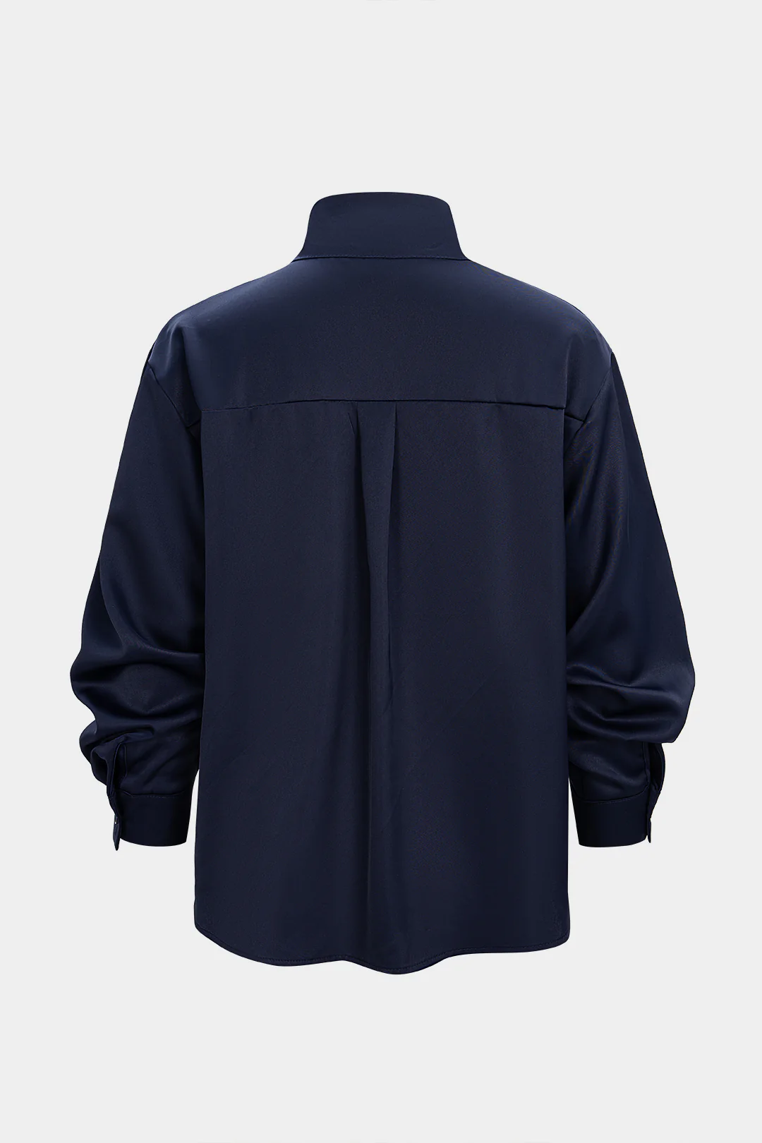Satin Button Long-Sleeve Shirt - Flockneti