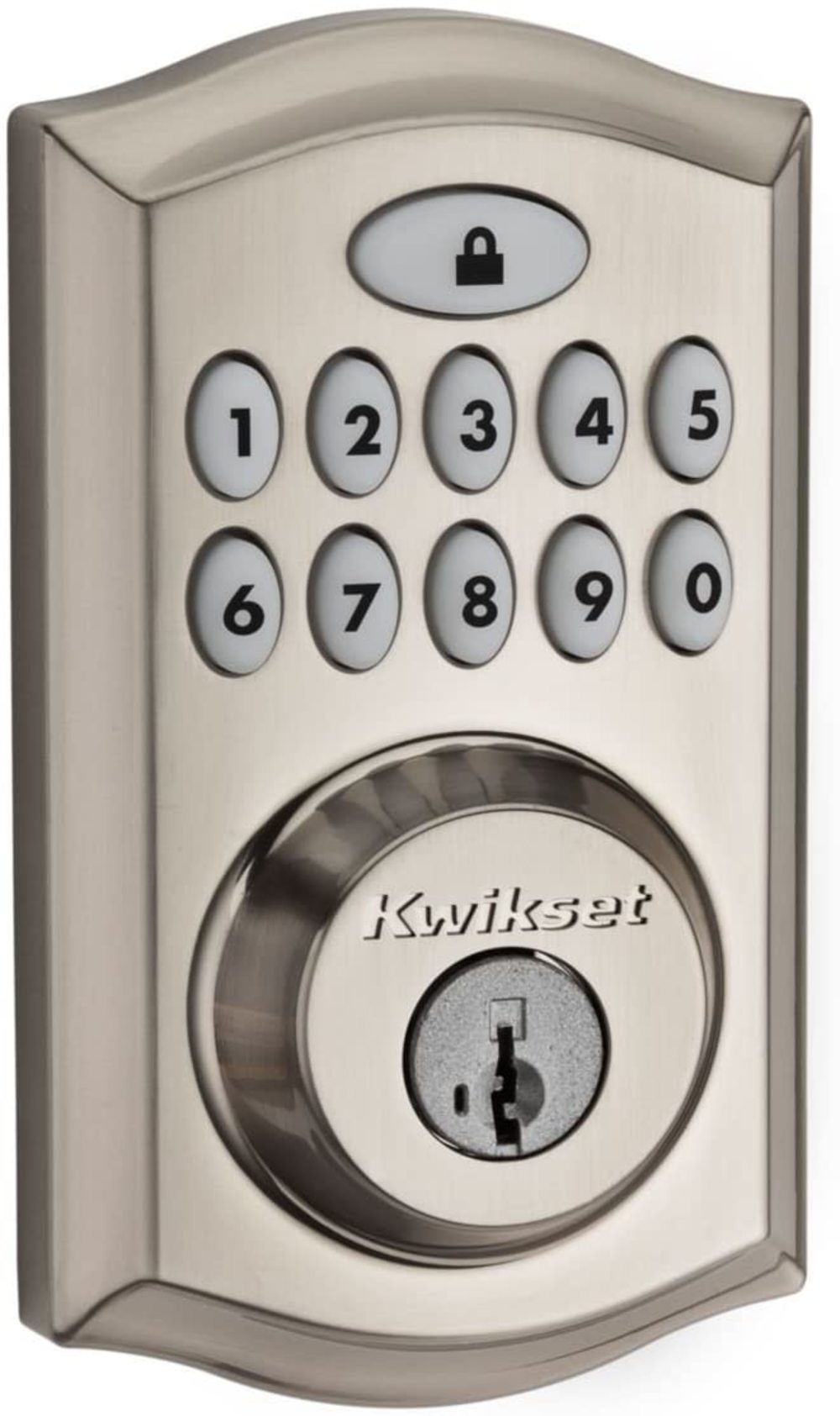 Kwikset Satin Nickel 913 Smartcode Traditional Electronic Deadbolt - Flockneti