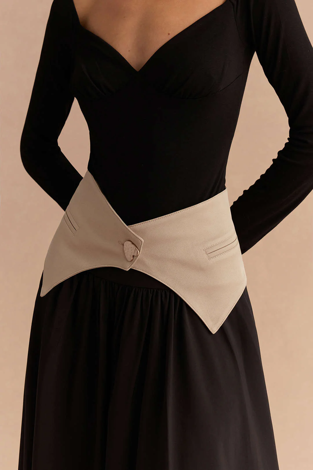 Irregular Button Corset - Flockneti