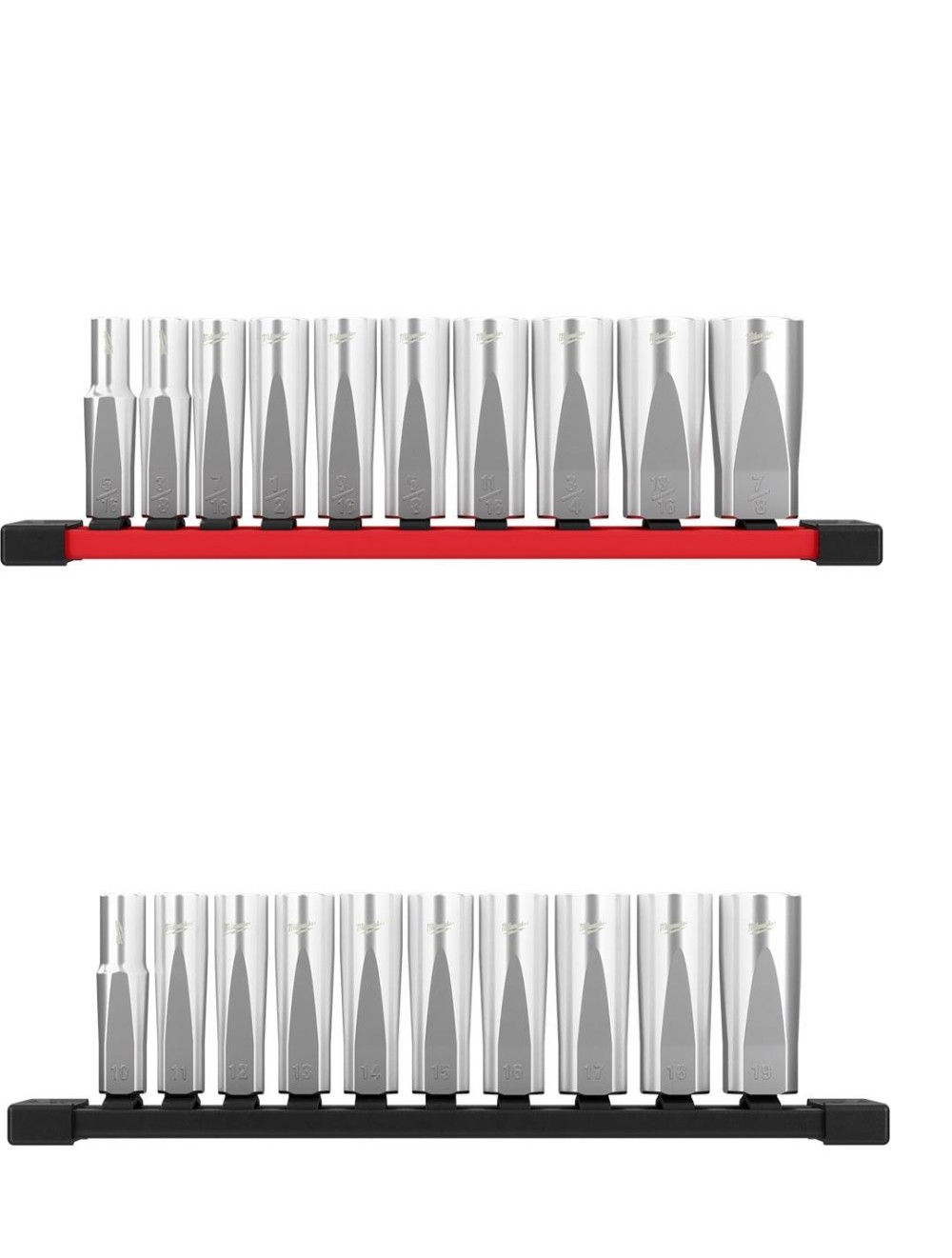 Milwaukee 3/8″ Drive 10pc Deep Metric Sockets & 10pc SAE Deep Sockets - Flockneti