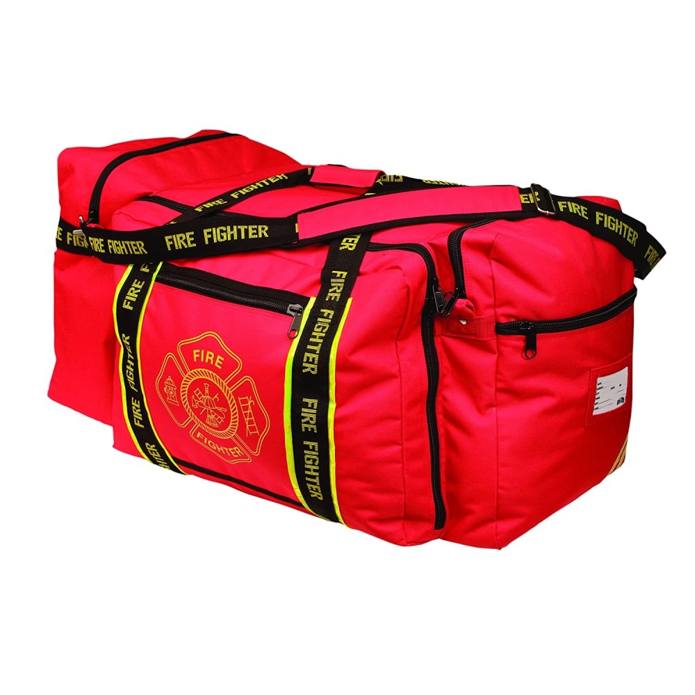 Occunomix Firefighter Gear Bag Red with Firefighter Emblem - Flockneti