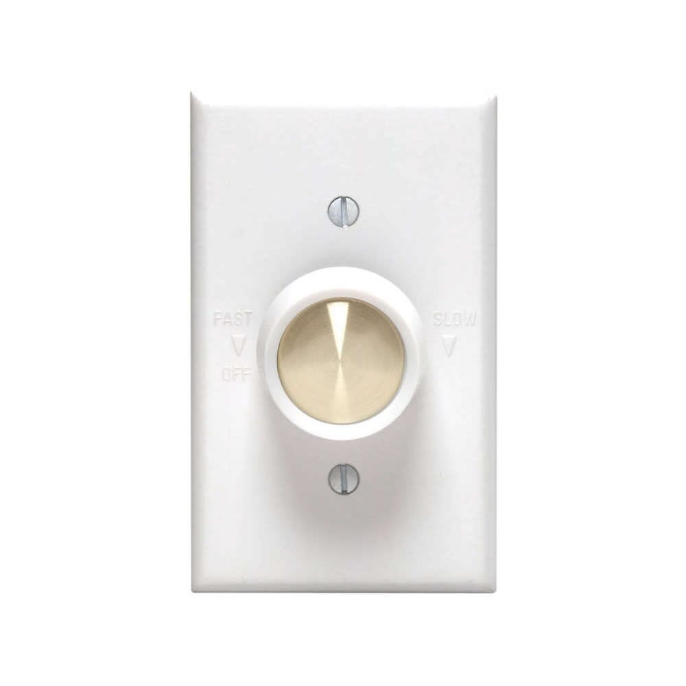 Leviton Rotary Fan Control Switch 5A 120V Metal White - Flockneti