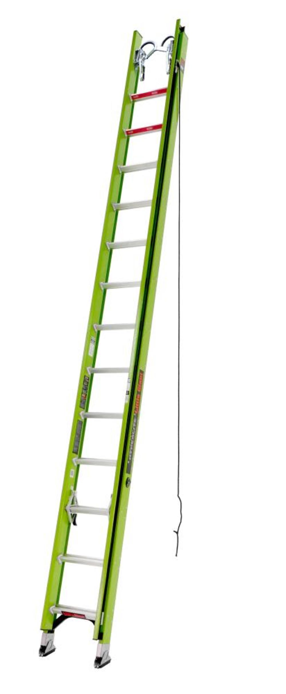 Little Giant Safety HyperLite 28 Ft. – IAA Fiberglass Extension Ladder with CH V-Rung and Claw - Flockneti