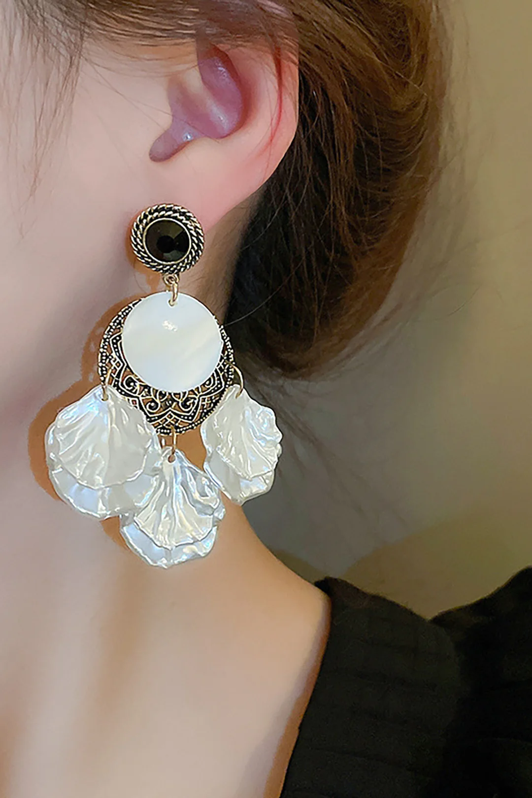 Alloy Geometric Shell  Earrings - Flockneti