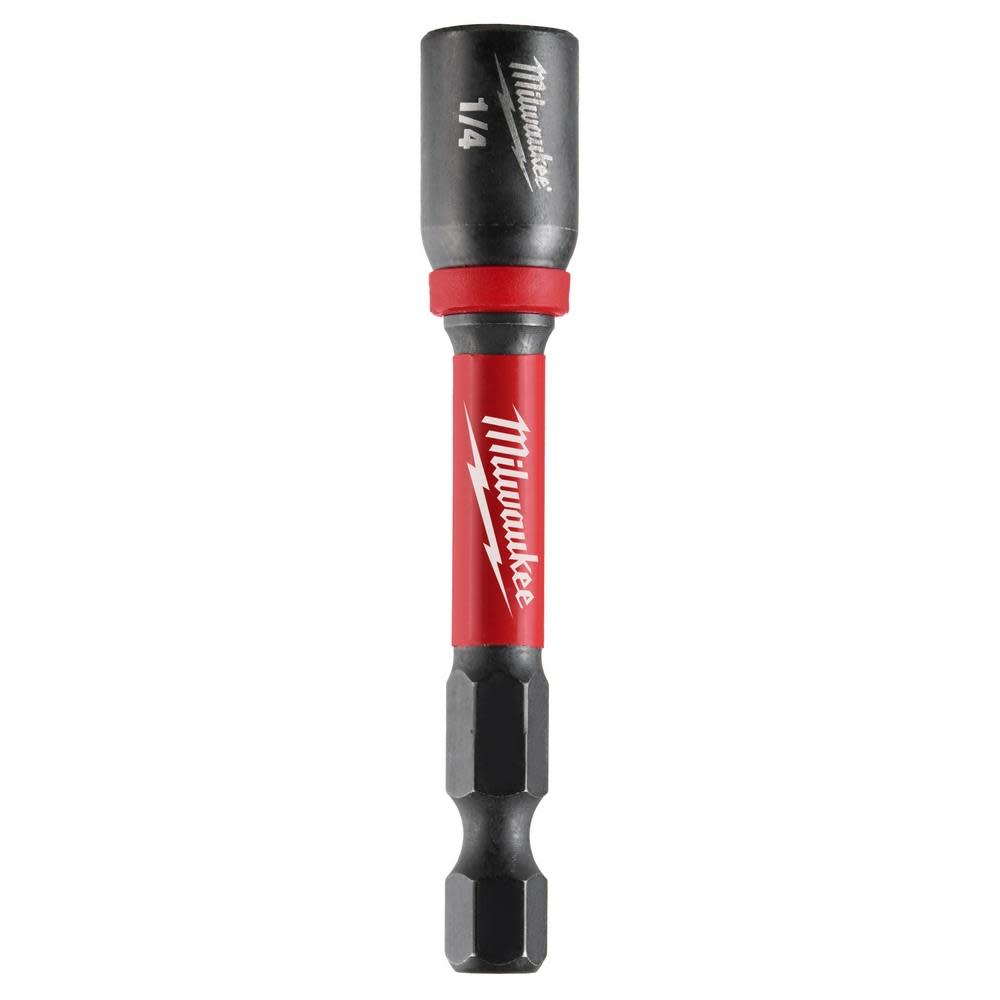 Milwaukee SHOCKWAVE Impact Duty 1/4 x 2 9/16″ Magnetic Nut Driver 10pk - Flockneti