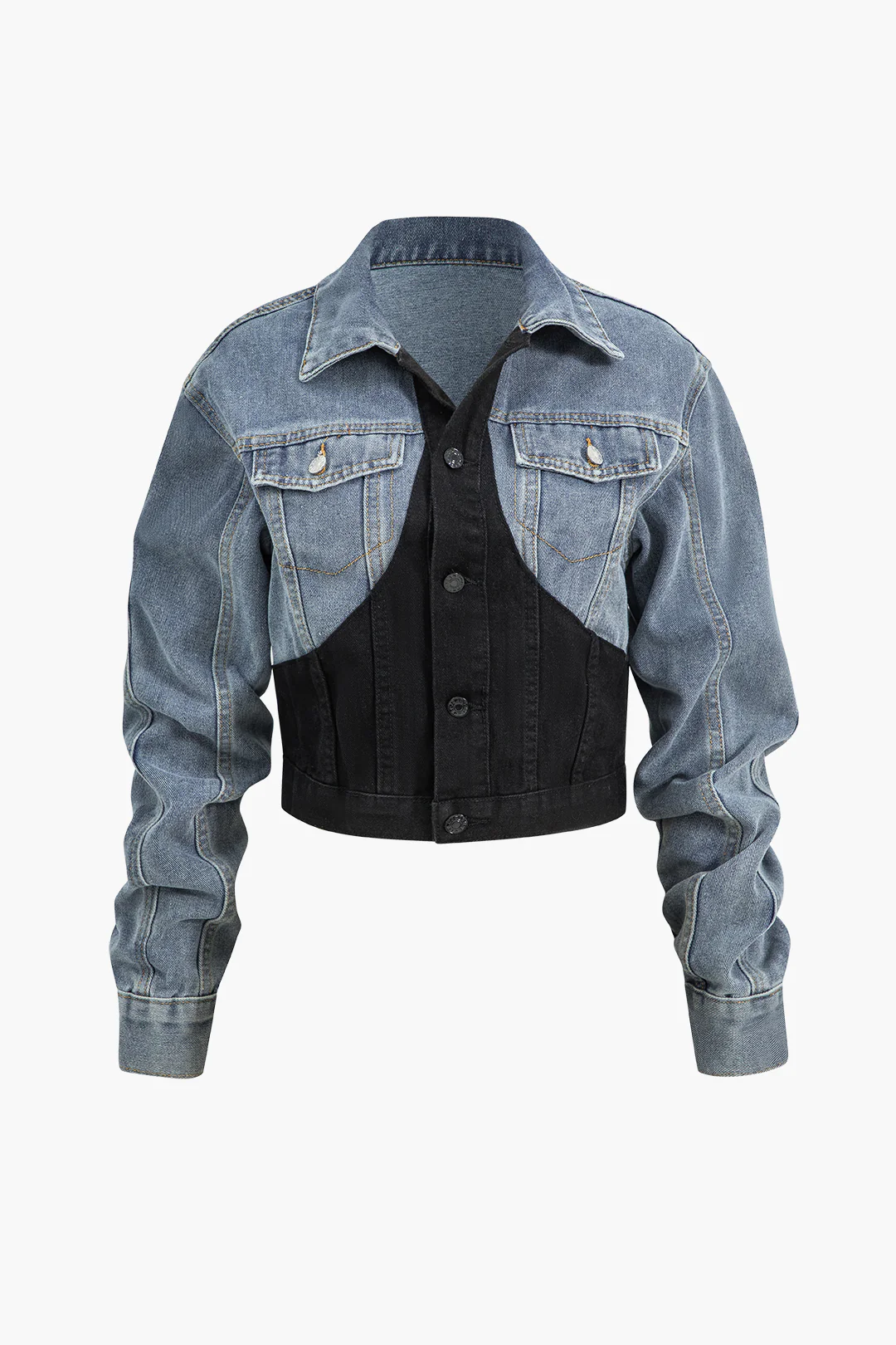 Denim Patchwork Outerwear - Flockneti