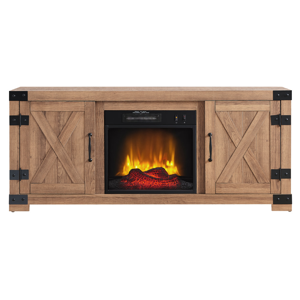Hearthpro Media Electric Fireplace with Industrial Details - Flockneti
