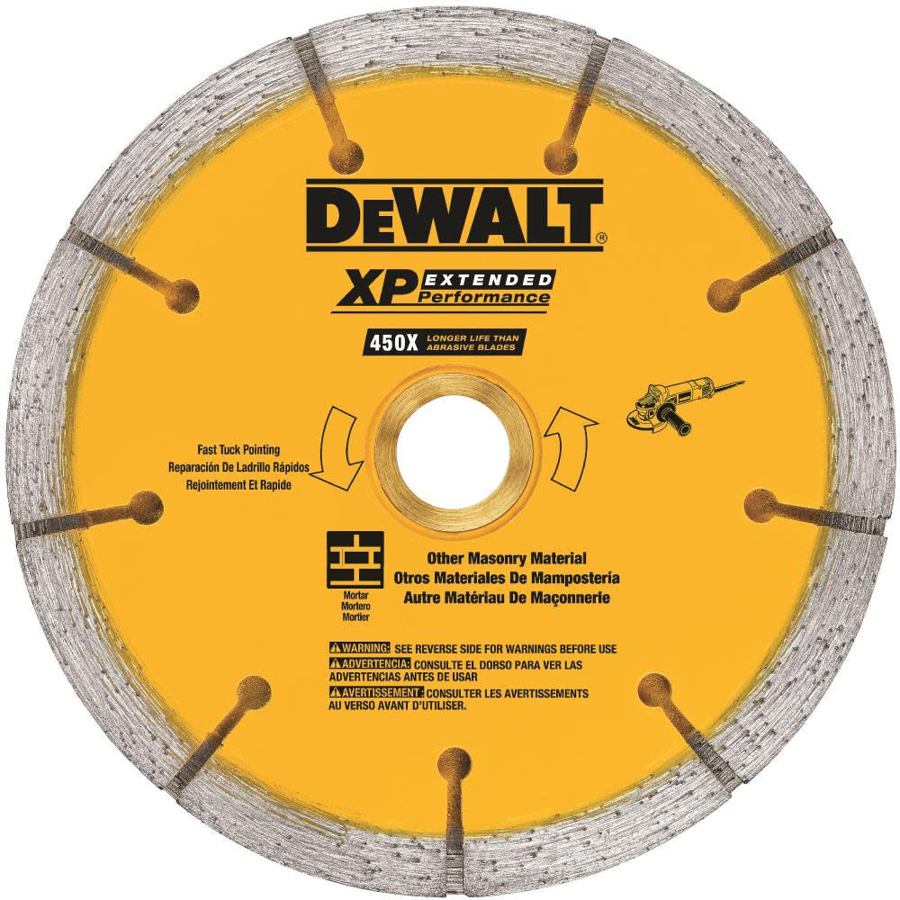 DEWALT 4.5-in x 0.250 XP Sandwich Tuck Point Blade - Flockneti